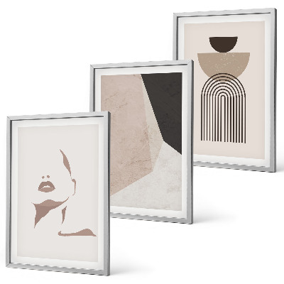 Composição de quadros moderna Formas abstratas de rosto