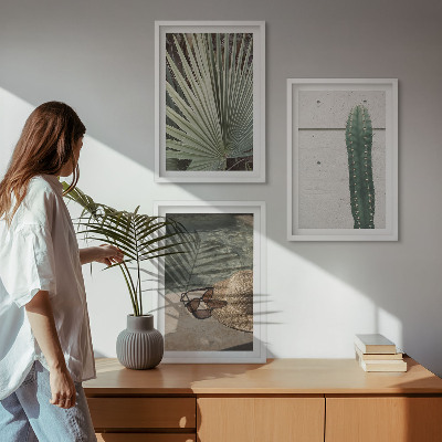 Conjunto de quadros para sala de estar Acessórios para plantas tropicais