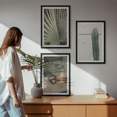 Conjunto de quadros para sala de estar Acessórios para plantas tropicais