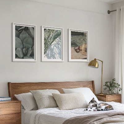 Conjunto de quadros para sala de estar Plantas tropicais para férias