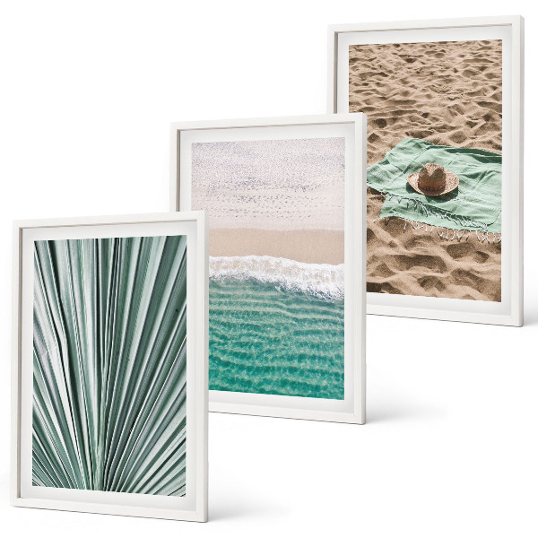 Composição de quadros moderna Vistas de férias para a praia e o mar