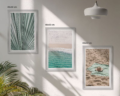 Composição de quadros moderna Vistas de férias para a praia e o mar