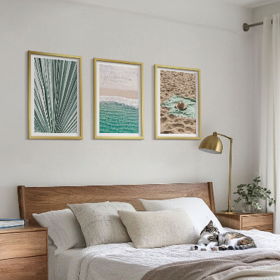 Composição de quadros moderna Vistas de férias para a praia e o mar
