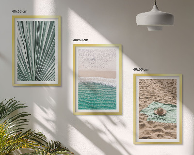 Composição de quadros moderna Vistas de férias para a praia e o mar