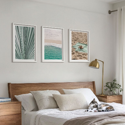 Composição de quadros moderna Vistas de férias para a praia e o mar