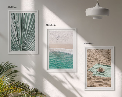 Composição de quadros moderna Vistas de férias para a praia e o mar