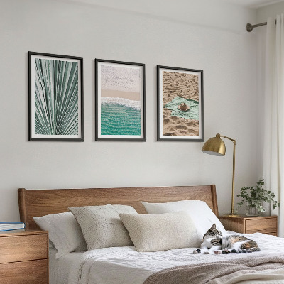 Composição de quadros moderna Vistas de férias para a praia e o mar