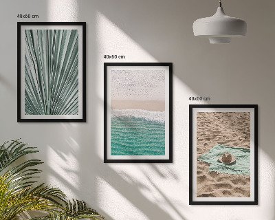 Composição de quadros moderna Vistas de férias para a praia e o mar