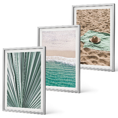 Composição de quadros moderna Vistas de férias para a praia e o mar