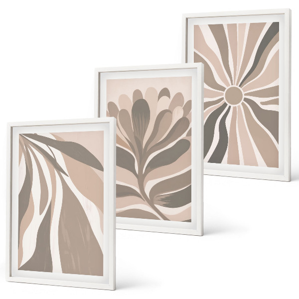 Composição de quadros moderna Padrões abstratos de plantas