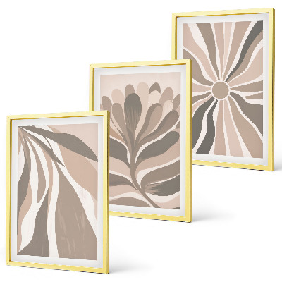 Composição de quadros moderna Padrões abstratos de plantas