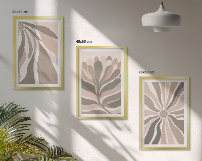 Composição de quadros moderna Padrões abstratos de plantas