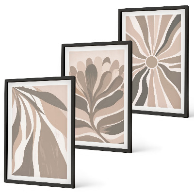 Composição de quadros moderna Padrões abstratos de plantas