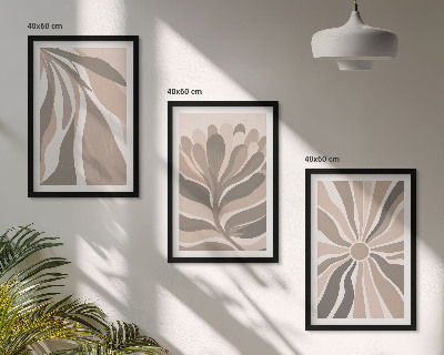 Composição de quadros moderna Padrões abstratos de plantas