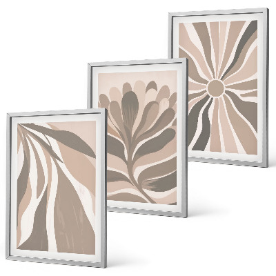 Composição de quadros moderna Padrões abstratos de plantas