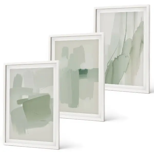 Composição de quadros moderna com padrões abstratos em aquarela