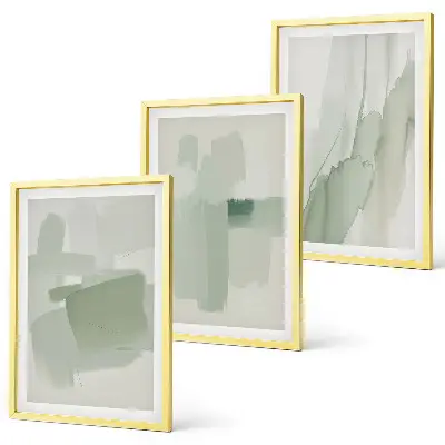 Composição de quadros moderna com padrões abstratos em aquarela