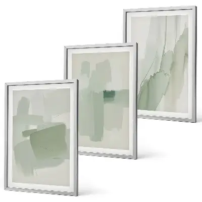 Composição de quadros moderna com padrões abstratos em aquarela