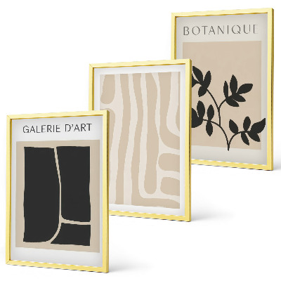 Conjunto de quadros para sala de estar Formas abstratas de plantas
