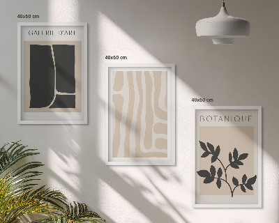 Conjunto de quadros para sala de estar Formas abstratas de plantas