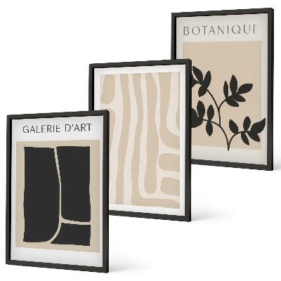 Conjunto de quadros para sala de estar Formas abstratas de plantas