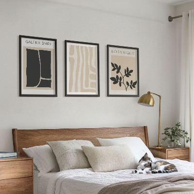 Conjunto de quadros para sala de estar Formas abstratas de plantas