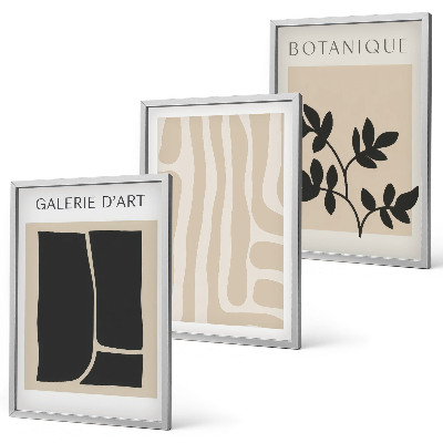 Conjunto de quadros para sala de estar Formas abstratas de plantas