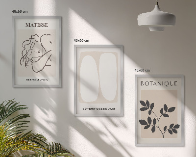 Composição de quadros moderna As elegantes pinturas de plantas de Matisse