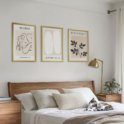 Composição de quadros moderna As elegantes pinturas de plantas de Matisse