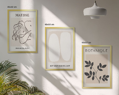 Composição de quadros moderna As elegantes pinturas de plantas de Matisse