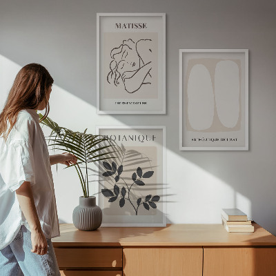 Composição de quadros moderna As elegantes pinturas de plantas de Matisse