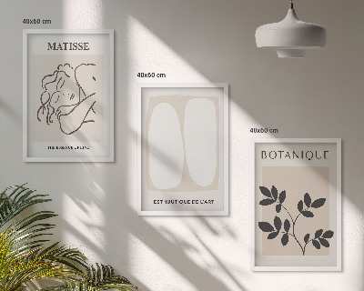 Composição de quadros moderna As elegantes pinturas de plantas de Matisse