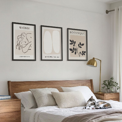 Composição de quadros moderna As elegantes pinturas de plantas de Matisse