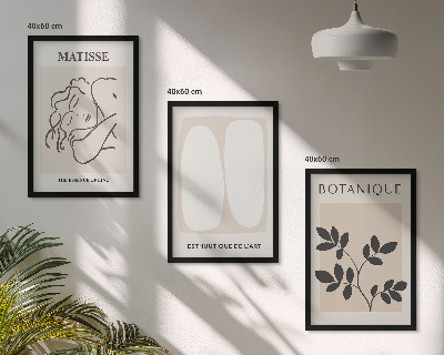 Composição de quadros moderna As elegantes pinturas de plantas de Matisse