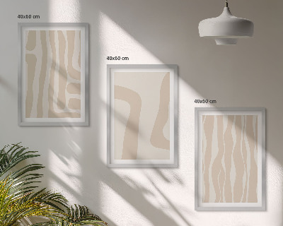 Conjunto de quadros para sala de estar Padrões boho abstratos