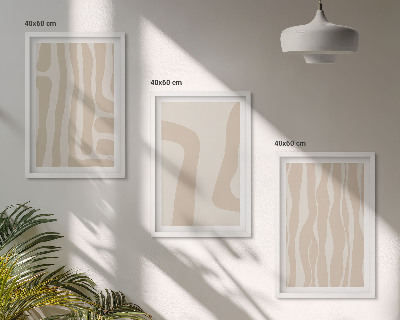 Conjunto de quadros para sala de estar Padrões boho abstratos