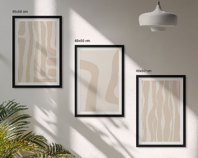 Conjunto de quadros para sala de estar Padrões boho abstratos