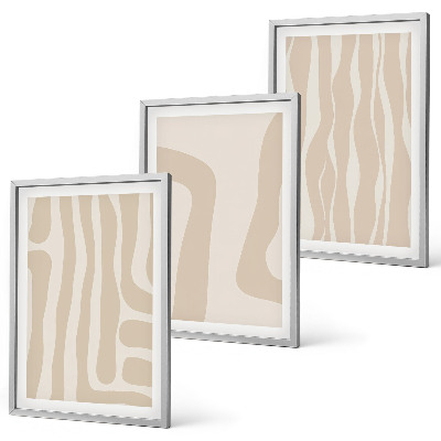 Conjunto de quadros para sala de estar Padrões boho abstratos