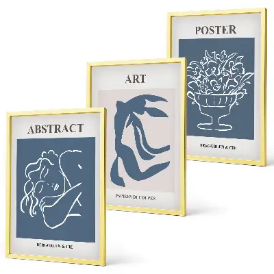 Composição de quadros moderna padrões abstratos elegantes de Matisse