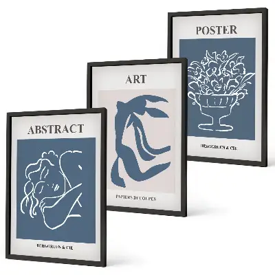 Composição de quadros moderna padrões abstratos elegantes de Matisse