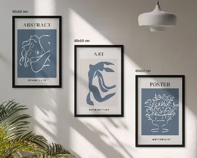 Composição de quadros moderna padrões abstratos elegantes de Matisse