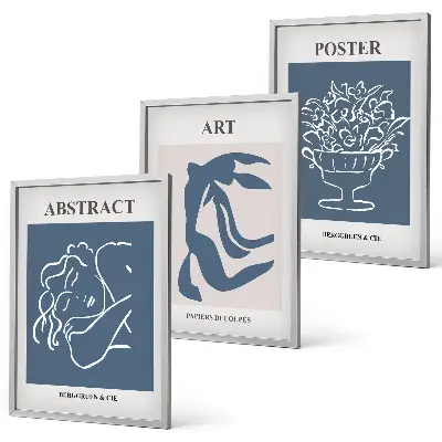 Composição de quadros moderna padrões abstratos elegantes de Matisse