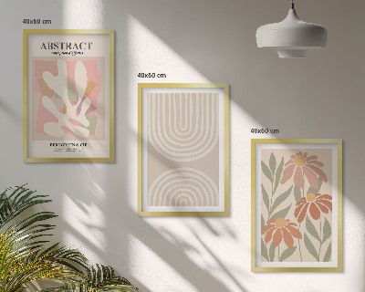 Conjunto de quadros para sala de estar Formas abstratas de plantas