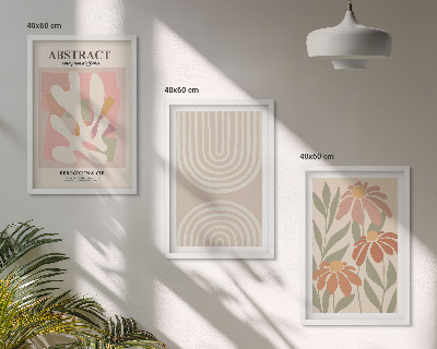 Conjunto de quadros para sala de estar Formas abstratas de plantas