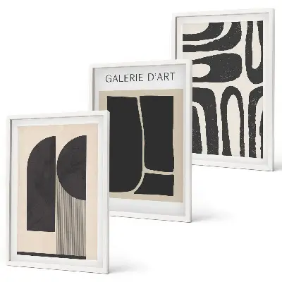 Composição de quadros moderna com pôsteres abstratos minimalistas