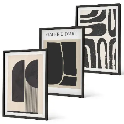 Composição de quadros moderna com pôsteres abstratos minimalistas