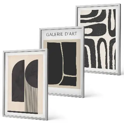 Composição de quadros moderna com pôsteres abstratos minimalistas