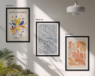 Composição de quadros moderna flores abstratas modernas
