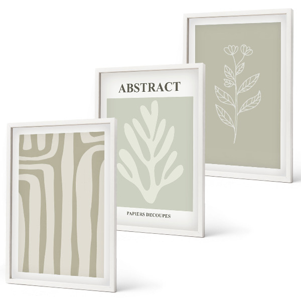 Composição de quadros moderna Padrões abstratos de plantas