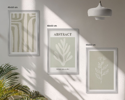 Composição de quadros moderna Padrões abstratos de plantas